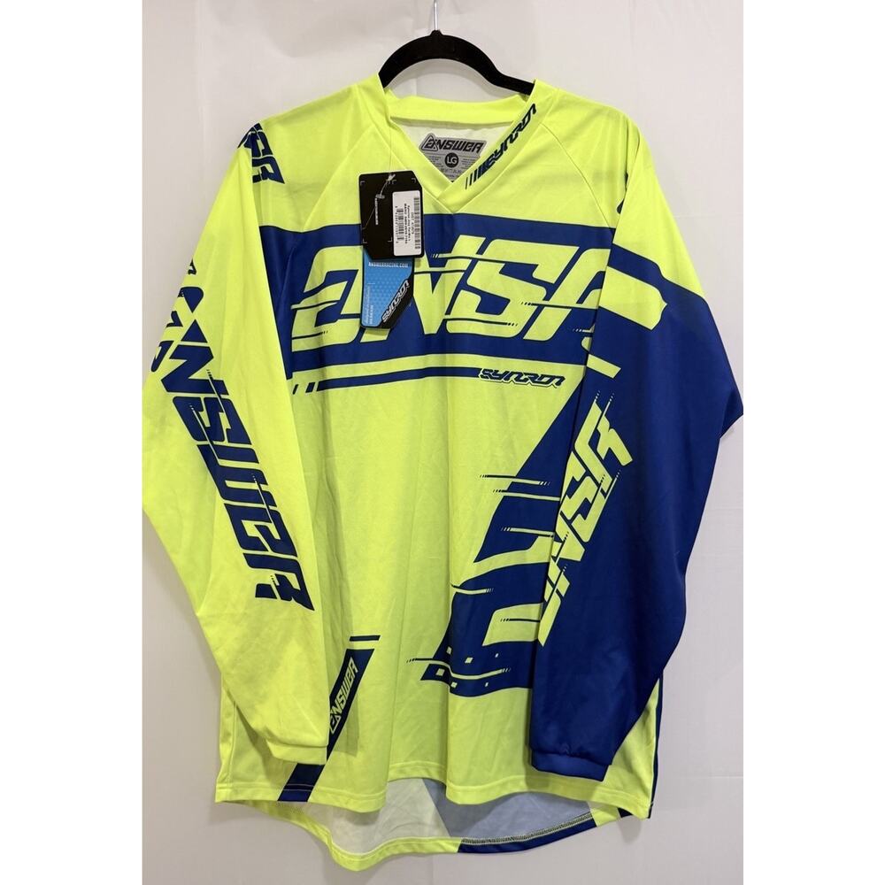Answer Racing 2018 Syncron Jersey Yellow/Blue - Size L - NWT